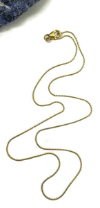 Fine Gold Chain, Sterling Silver, 14K gold Electroplated, 52cm, Delicate Chain - GemzAustralia 