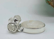 Load image into Gallery viewer, Rainbow Moonstone Pendant, Sterling Silver, Oval Shape, Goddess Gemstone - GemzAustralia 