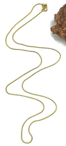 Gold Snake Chain, 22 inches, Sterling Silver, 14K gold Electroplated, 56cm - GemzAustralia 