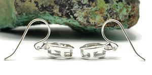Prasiolite Earrings, Pear Faceted, Green Amethyst Gemstone, Sterling Silver, Bezel Set - GemzAustralia 