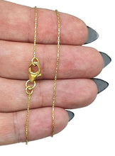 Load image into Gallery viewer, Fine Gold Chain, Sterling Silver, 14K gold Electroplated, 52cm, Delicate Chain - GemzAustralia 