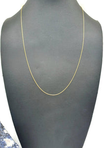 Fine Gold Chain, Sterling Silver, 14K gold Electroplated, 52cm, Delicate Chain - GemzAustralia 