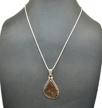 Load image into Gallery viewer, Red Ammolite Pendant, Sterling Silver, Teardrop Shaped, Opal like Gemstone - GemzAustralia 