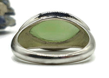 Load image into Gallery viewer, Aventurine Ring, Size 8, Sterling Silver, Marquise Shaped, Side Set Stone, Shimmering - GemzAustralia 