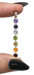 Seven Chakras Pendant, Sterling Silver - GemzAustralia 