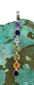 Seven Chakras Pendant, Sterling Silver - GemzAustralia 