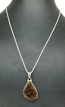 Load image into Gallery viewer, Red Ammolite Pendant, Sterling Silver, Teardrop Shaped, Opal like Gemstone - GemzAustralia 