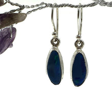 Load image into Gallery viewer, Australian Opal Earrings, Sterling Silver, Blue Opal, Lucky Stone, Hope Stone - GemzAustralia 