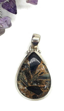 Load image into Gallery viewer, Australian Obsidian Pendant, Pear Shaped, Sterling Silver, Volcanic Gem, Truth stone - GemzAustralia 