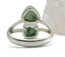 Load image into Gallery viewer, Green Apatite Ring, Size 9, Sterling Silver, Raw Gemstone Ring, Rough Apatite Ring - GemzAustralia 