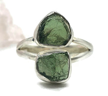 Load image into Gallery viewer, Green Apatite Ring, Size 9, Sterling Silver, Raw Gemstone Ring, Rough Apatite Ring - GemzAustralia 